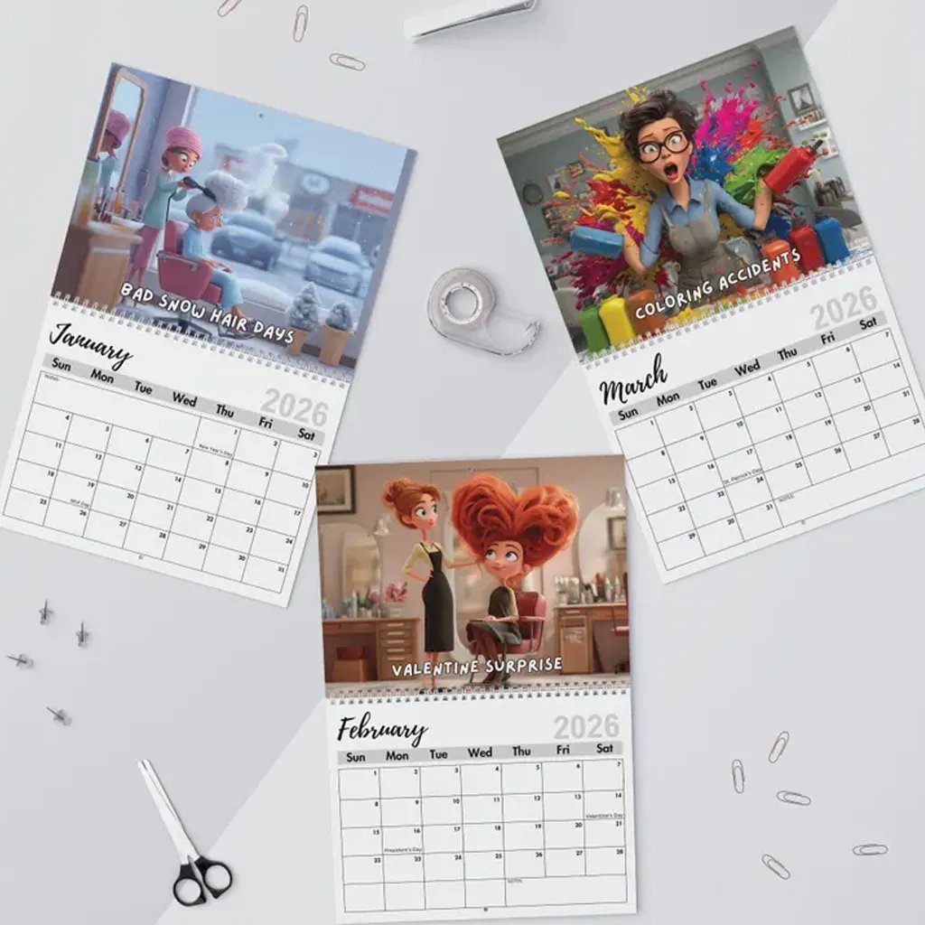 💇📅 2026 Snip & Giggle Stylist Humor Calendar