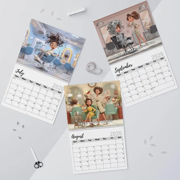 💇📅 2026 Snip & Giggle Stylist Humor Calendar