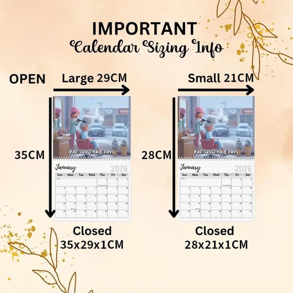 💇📅 2026 Snip & Giggle Stylist Humor Calendar