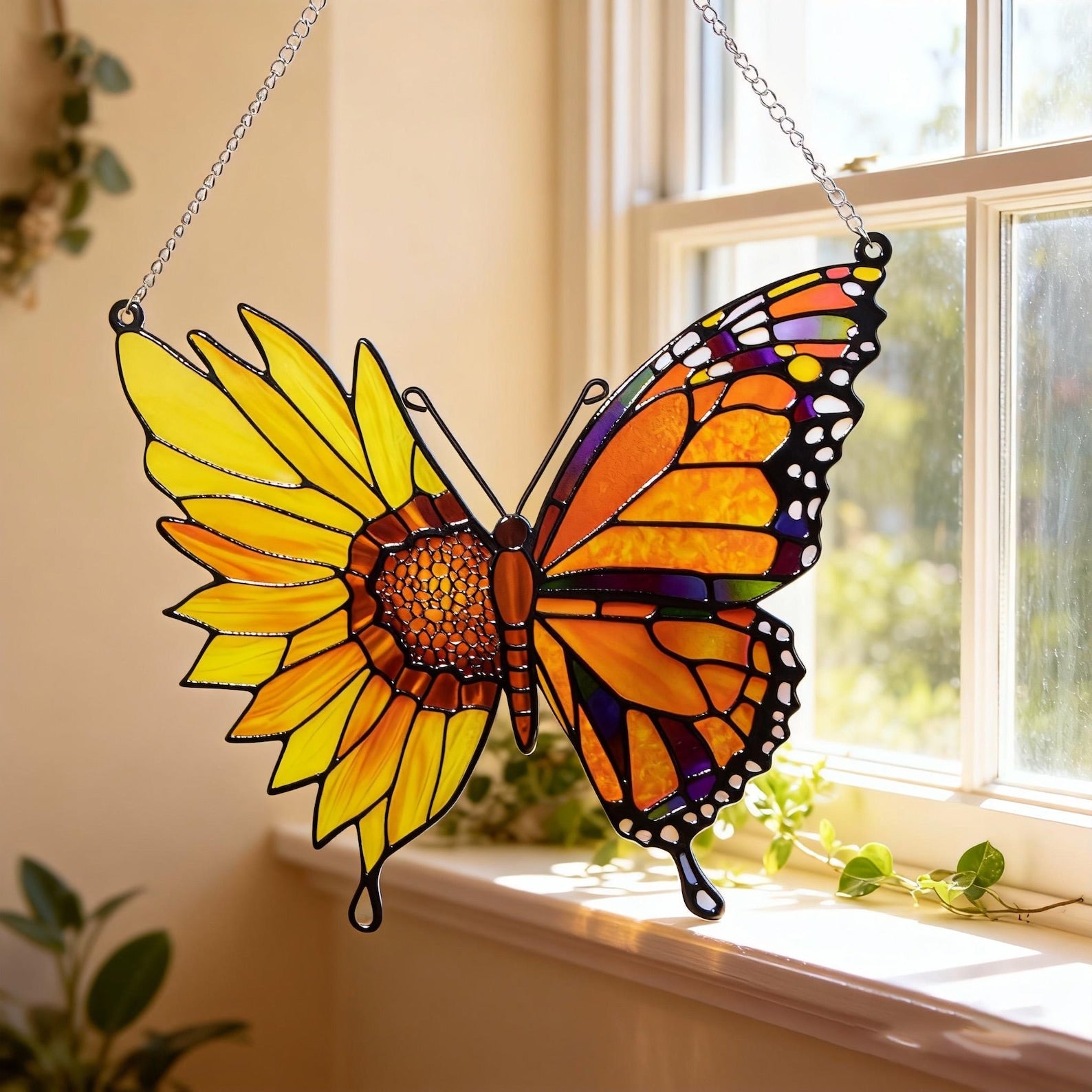 🎄Christmas 50% Off--Butterfly Sunflower Suncatcher