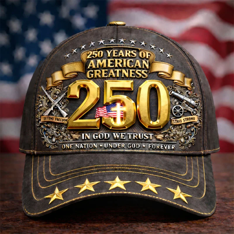 🔥🔥New Year 50% Off--Eagle & Liberty & Cross United States 250th Anniversary Art Print Casual Hat