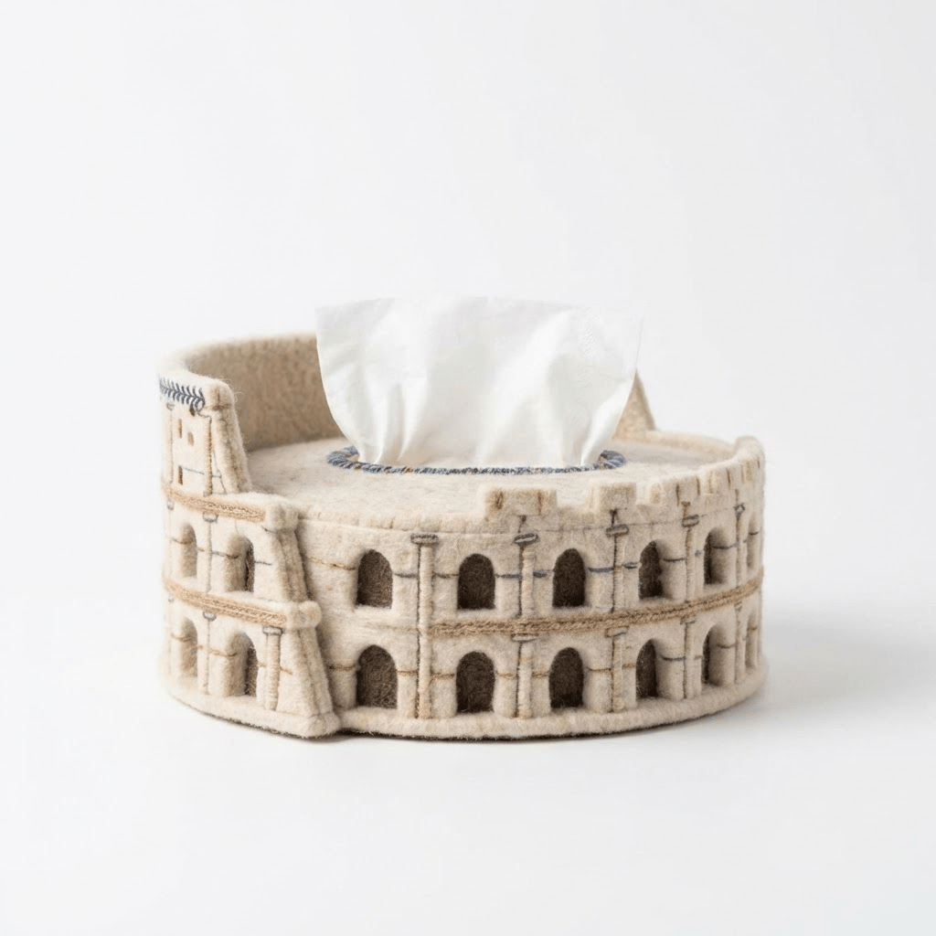 🔥🔥New Year 50% Off--Felt Colosseum Tissue Box