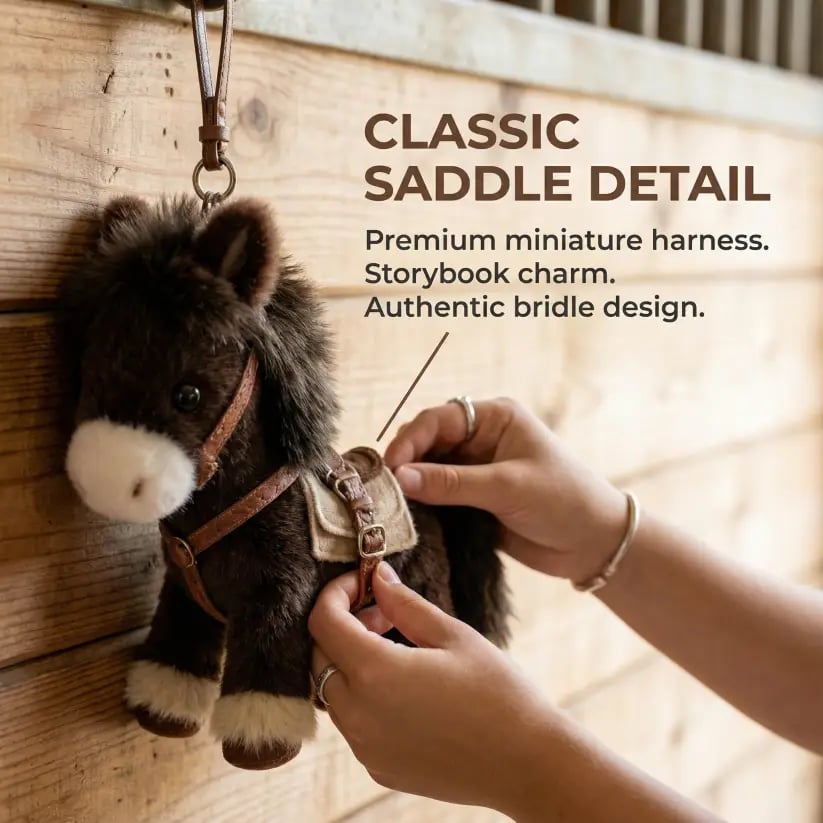 Plush Pony Bag Charm and Keychain 🐎✨2026 Year of the Horse Gift 🎁Perfect for Lovers, Family & Kids!