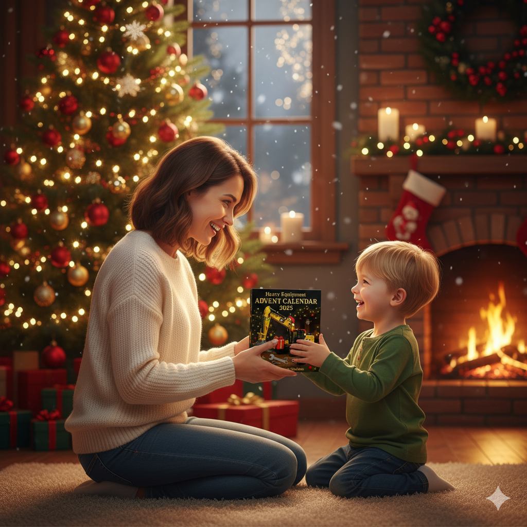 🌲Christmas Gift--Heavy Equipment Advent Calendar 2025 · 24 Die-cast Machines