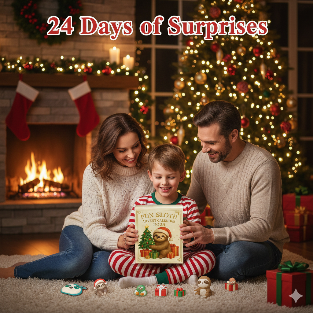 🌲Christmas Gift--Fun Sloth Advent Calendar 2025