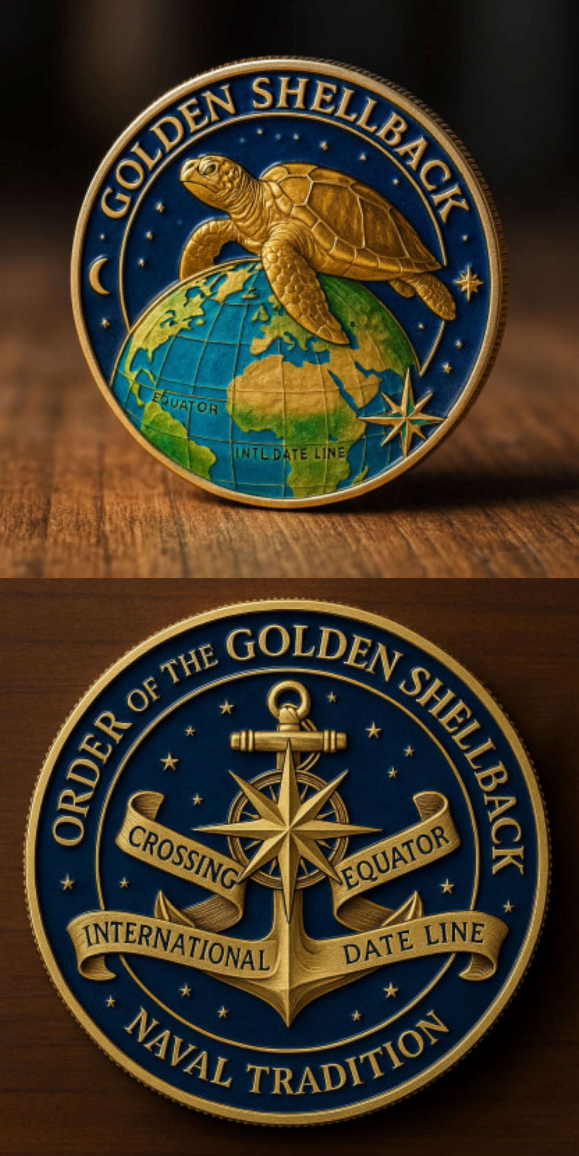 Golden Shellback Commemorative Coin
