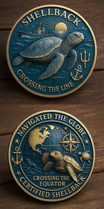 Golden Shellback Commemorative Coin