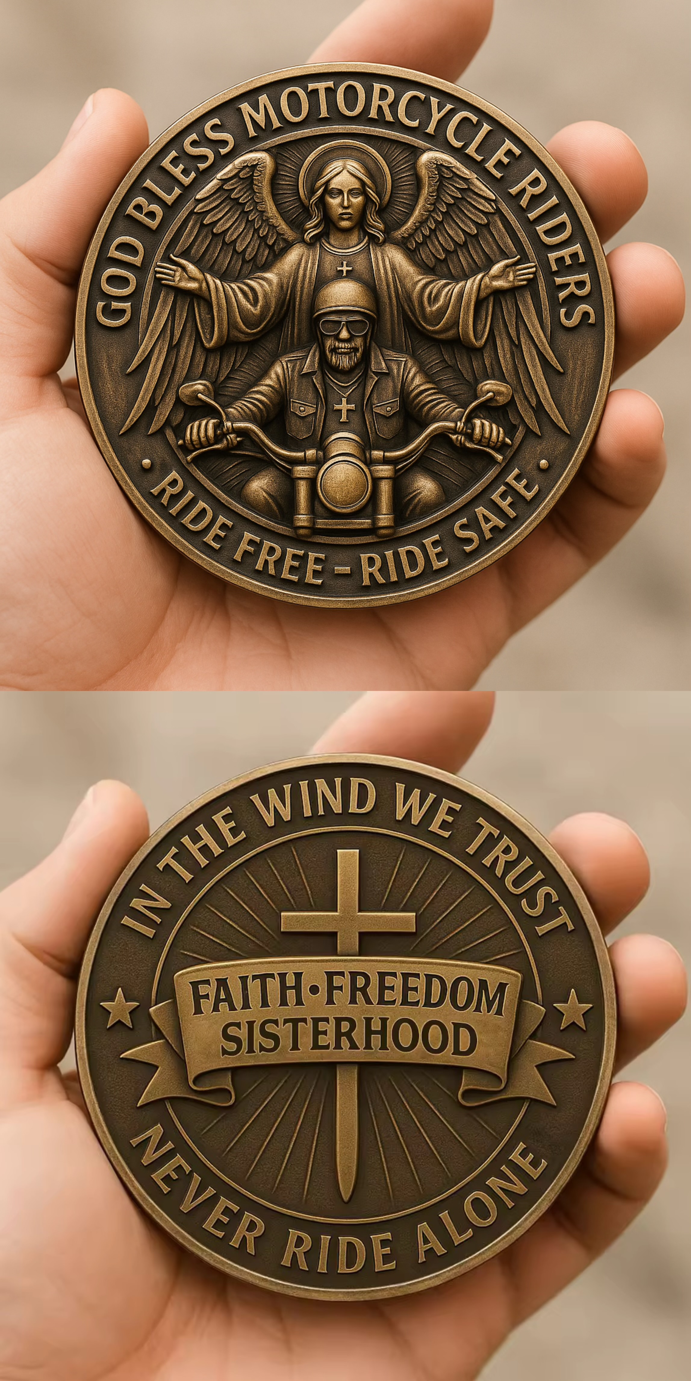 Motorcycle Blessing Coin