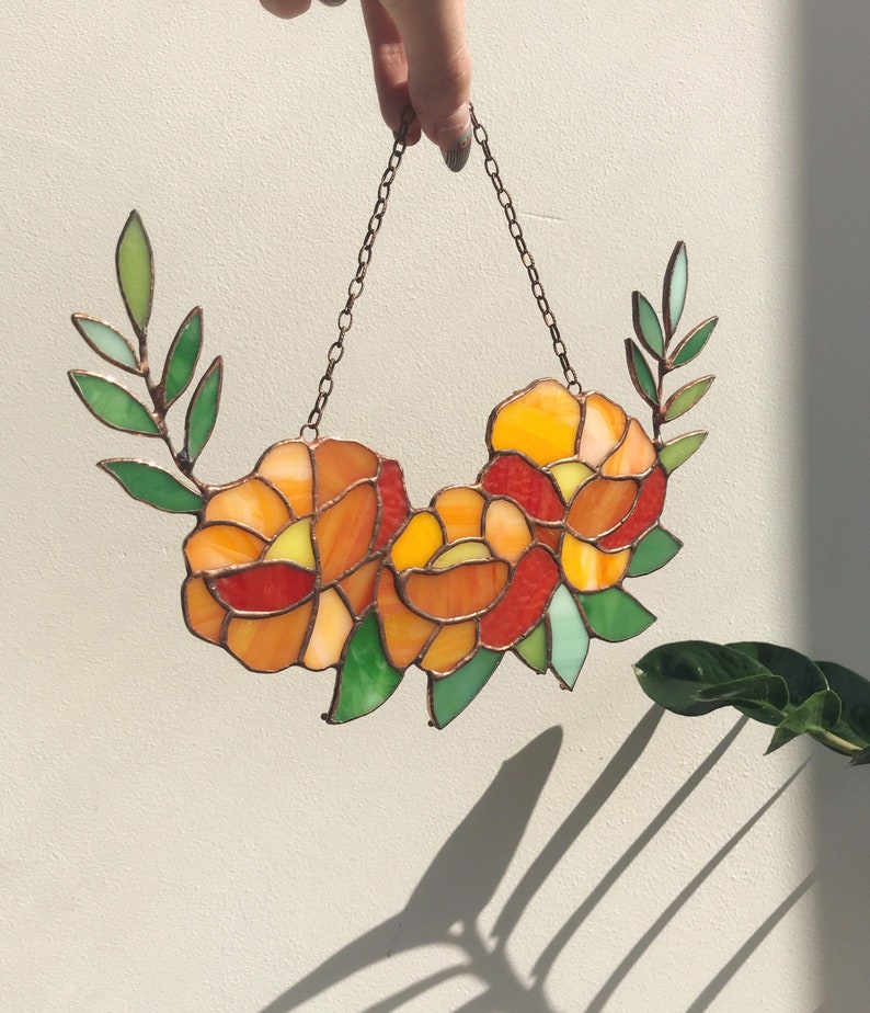 🔥🔥2025 Mother's Day Gift 50% Off--Flower Ranunculus Rose Suncatcher Ornament