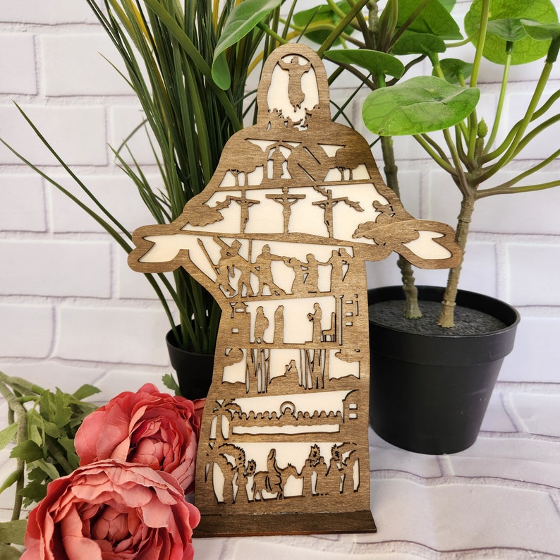 🔥🔥2025 Easter Gift 50% Off--Wooden Jesus with a stand