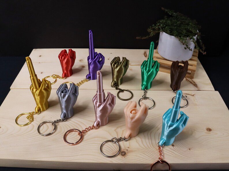 Middle Finger Keychain