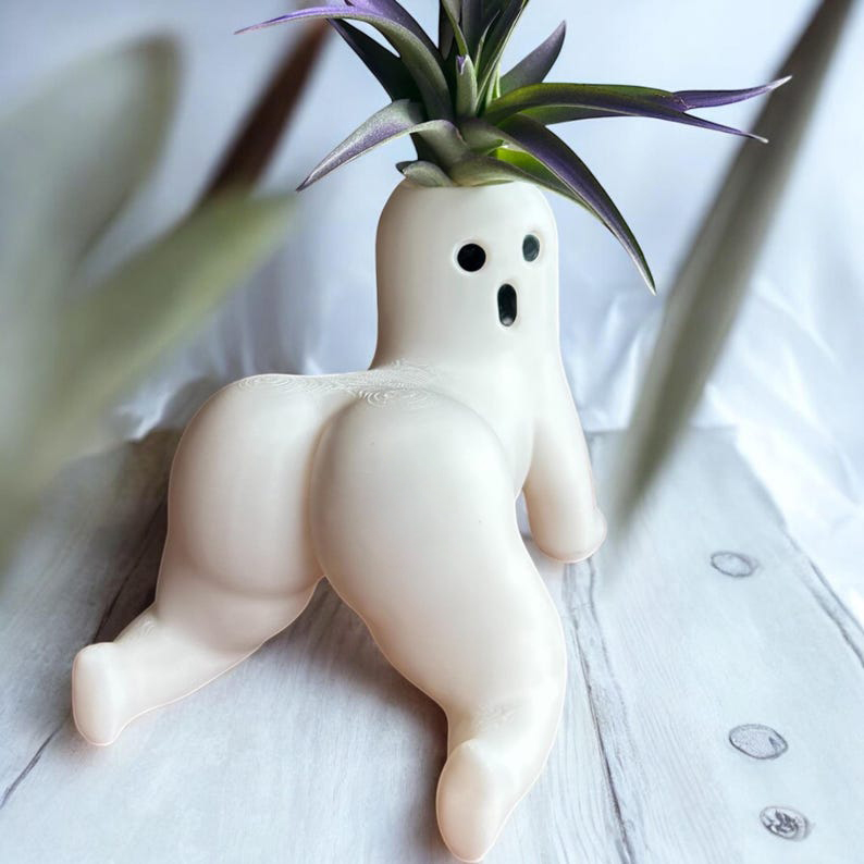 Cute Ghost Butt Planter Decor