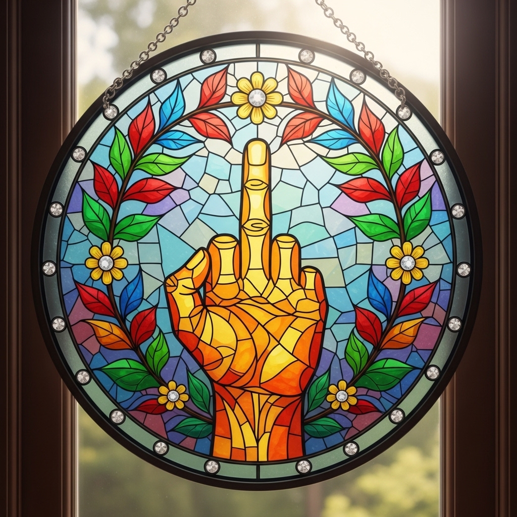 🖕Middle Finger Suncatcher