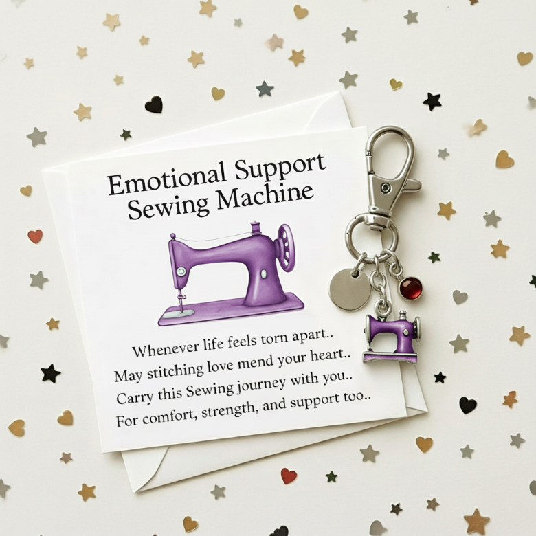 🌲Christmas Gift--Emotional Support Sewing Machine Keychain