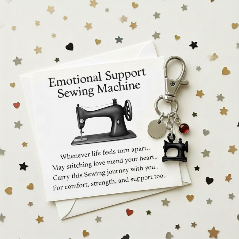 🌲Christmas Gift--Emotional Support Sewing Machine Keychain