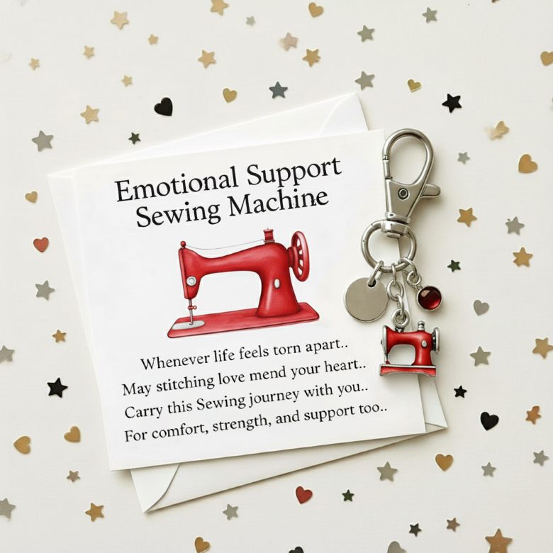 🌲Christmas Gift--Emotional Support Sewing Machine Keychain