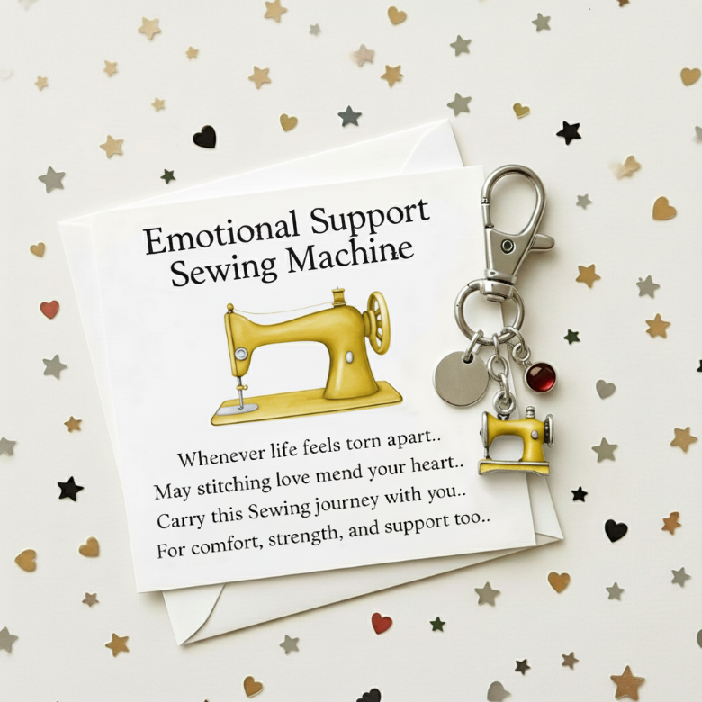 🌲Christmas Gift--Emotional Support Sewing Machine Keychain