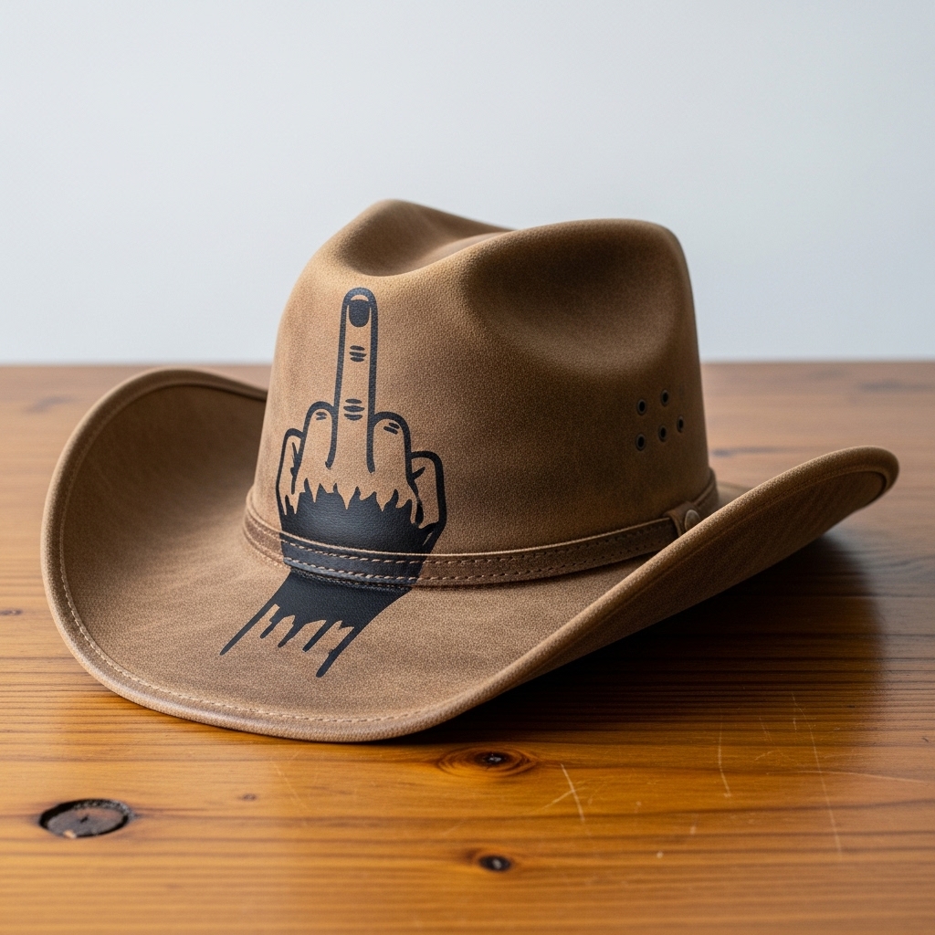 Funny Middle Finger Cowboy Hat
