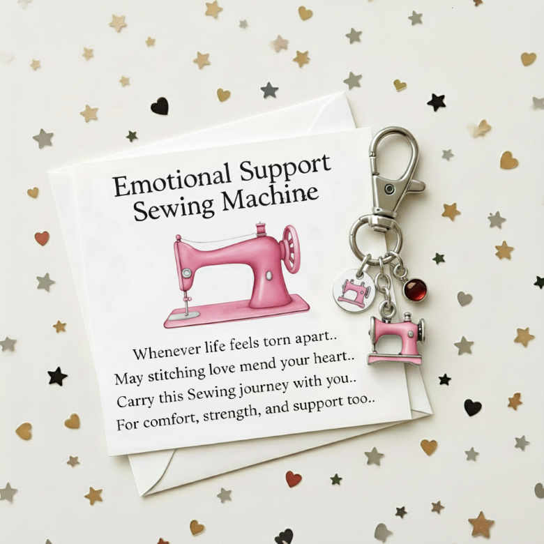 🌲Christmas Gift--Emotional Support Sewing Machine Keychain