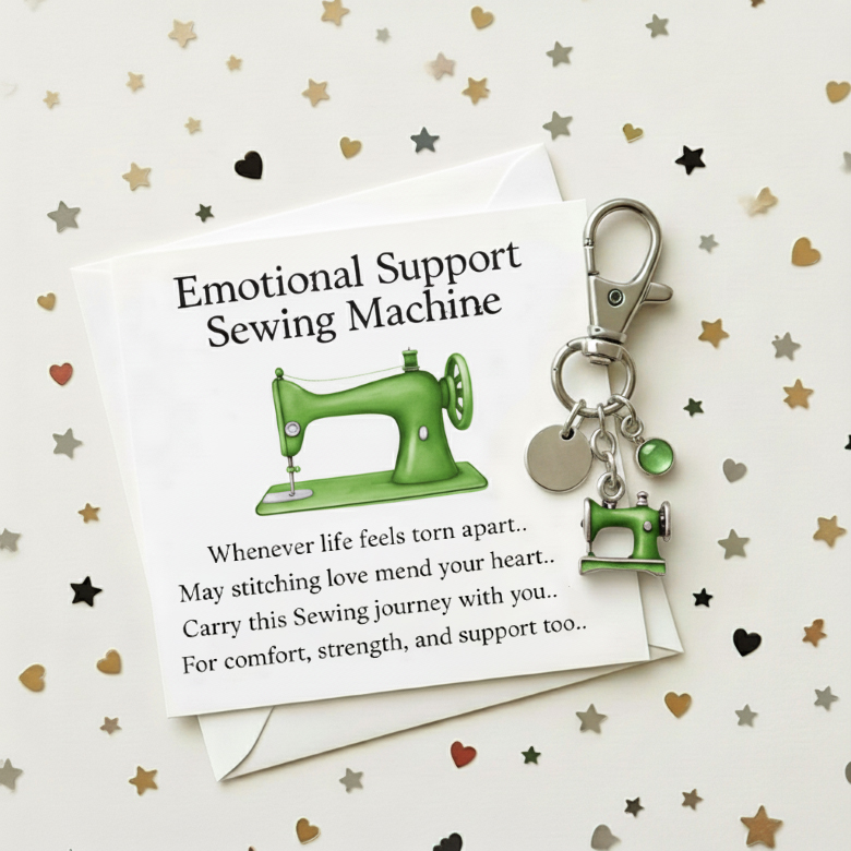 🌲Christmas Gift--Emotional Support Sewing Machine Keychain