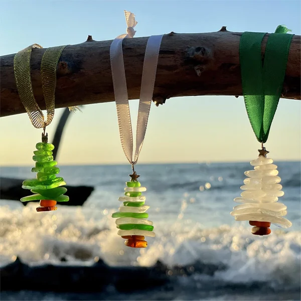 🔥LAST DAY 49% OFF - 🎄Lake Erie Sea Glass Christmas Tree Ornament