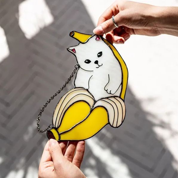 🔥🔥2025 Mother's Day Gift 50% Off--Cute Cat in banana Suncather