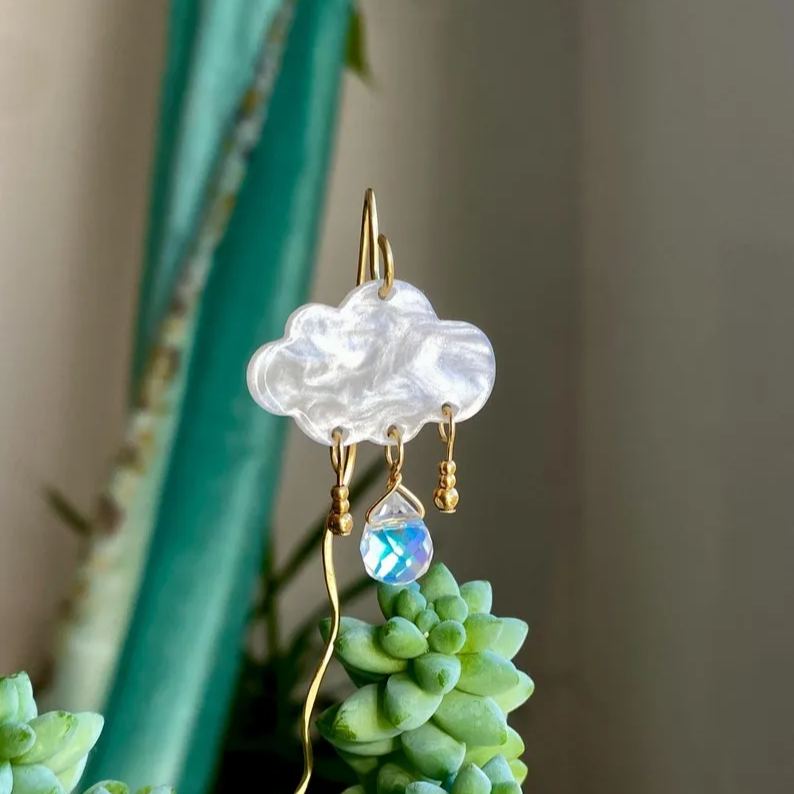 ☁️Small Rain Cloud Plant Stake