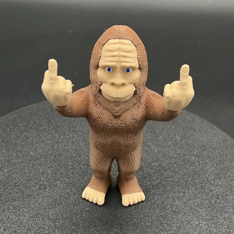 Funny Middle Finger Bigfoot Figurine
