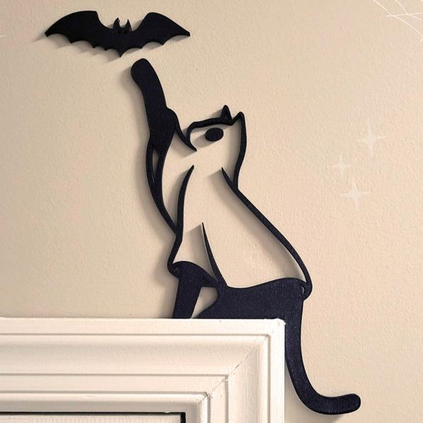 🖤Cat Ghost Door Topper