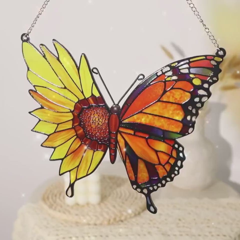 Butterfly Sunflower Suncatcher