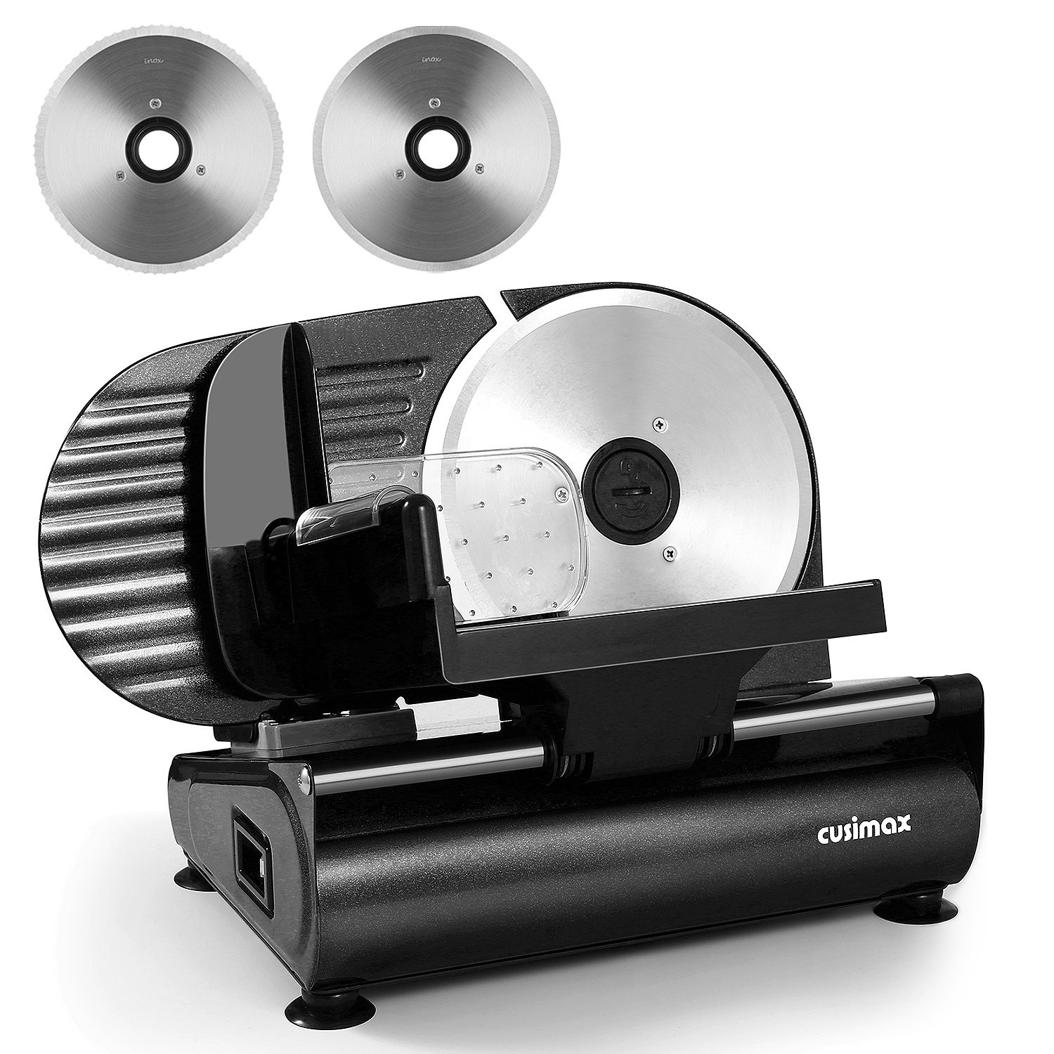 Cusimax 7.5 Inch Sliver Electric Food Slicer(Two Blade)