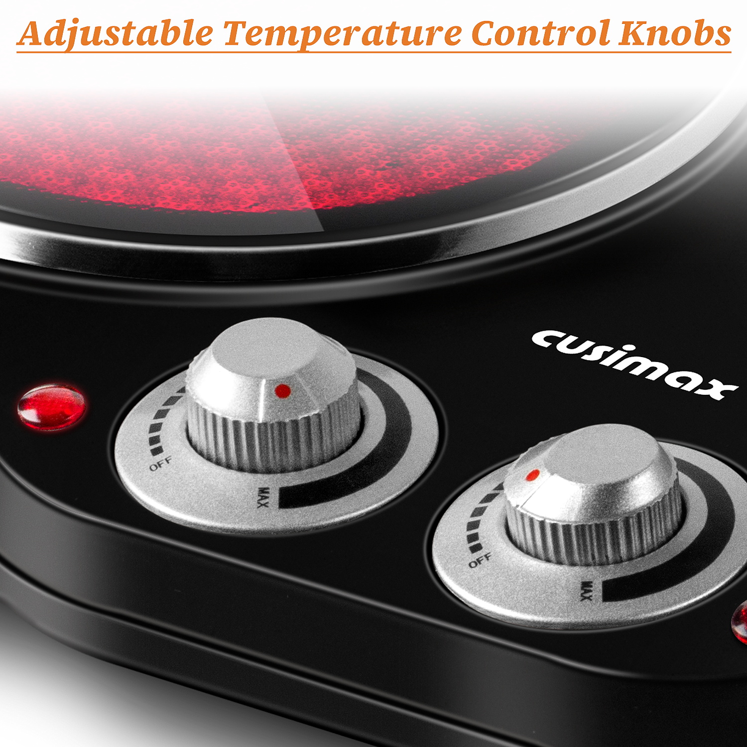 Cusimax 2100W Portable Infrared Ceramic Dual Hot Plate(UK)