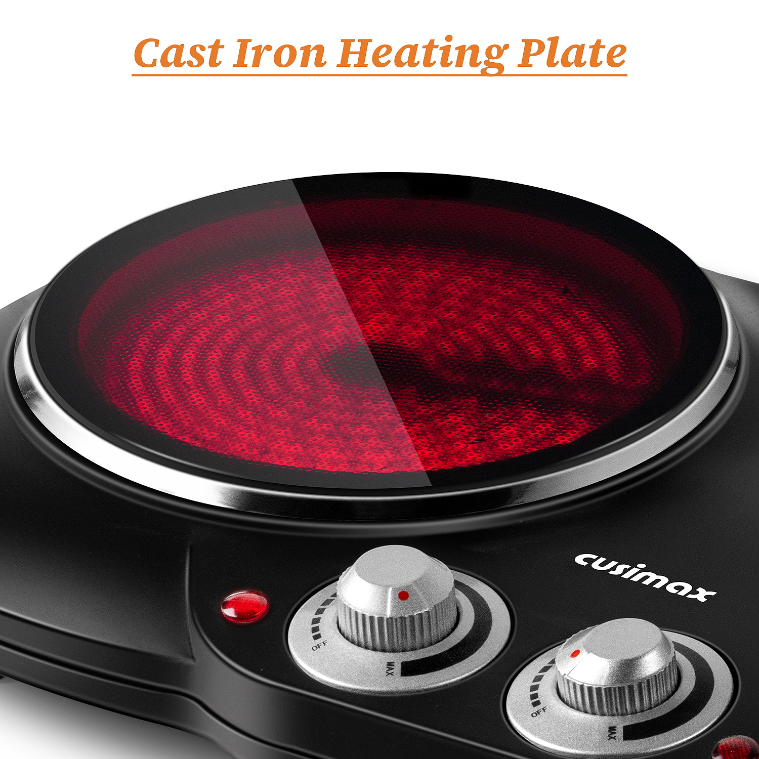 Cusimax 2100W Portable Infrared Ceramic Dual Hot Plate(UK)