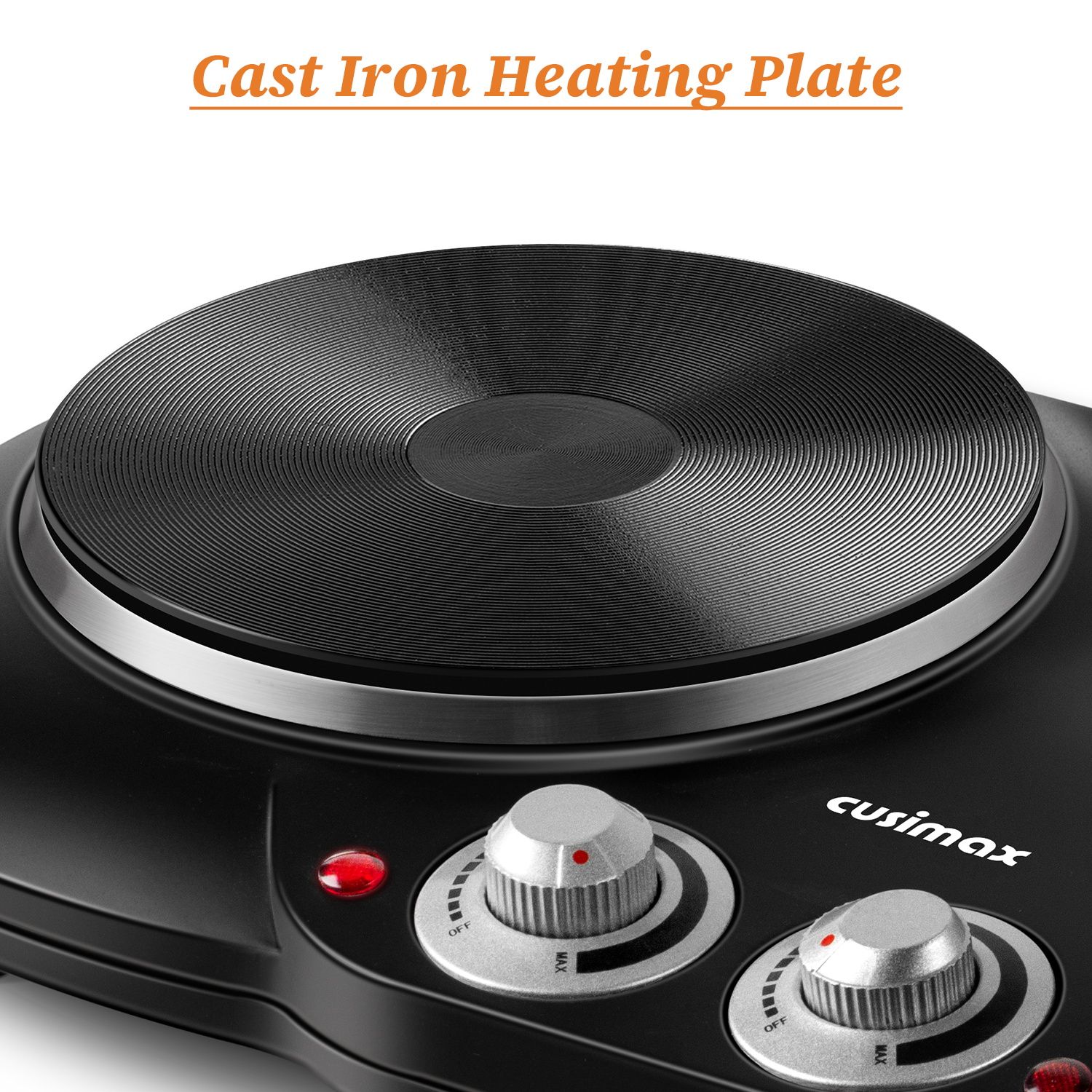 Cusimax 2500W Portable Double Hot Plate for Cooking(UK)