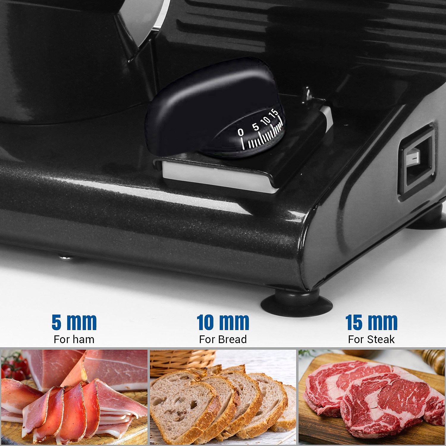 Cusimax 7.5 Inch Sliver Electric Food Slicer(Two Blade)