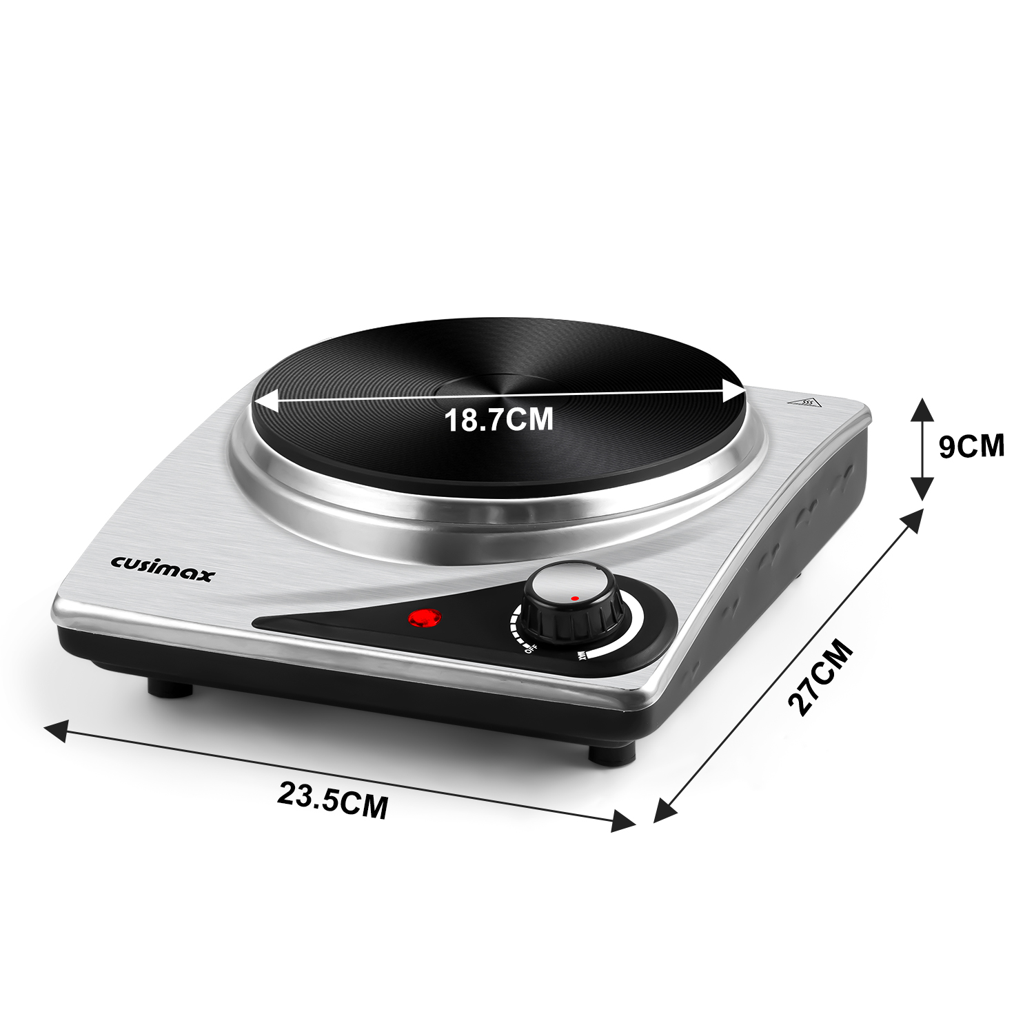 Cusimax 1500W Electric Cooking Portable Single Hot Plate(UK)