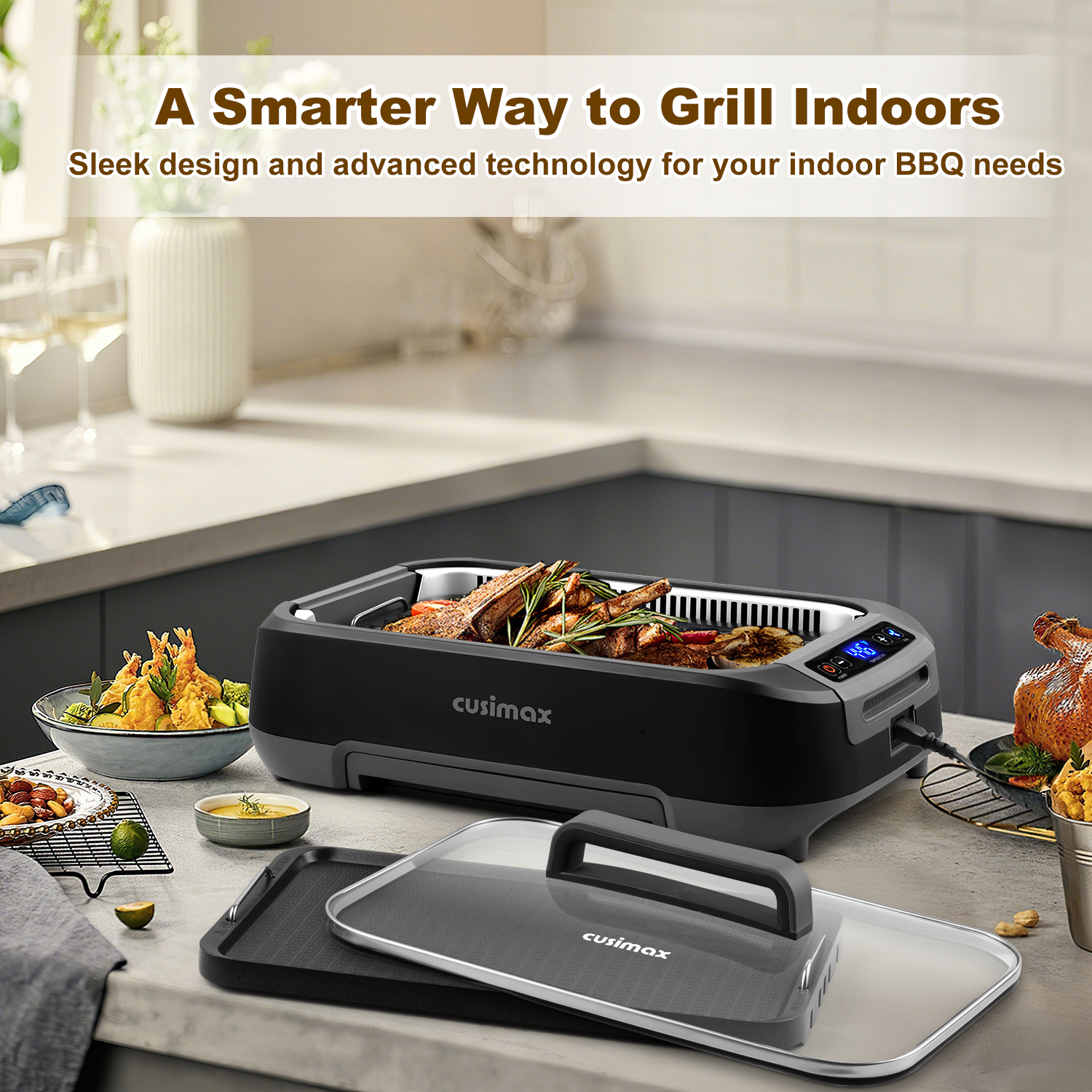 Barbecue Grill Power Xl Smokeless Grill Griddle Plate Cooking