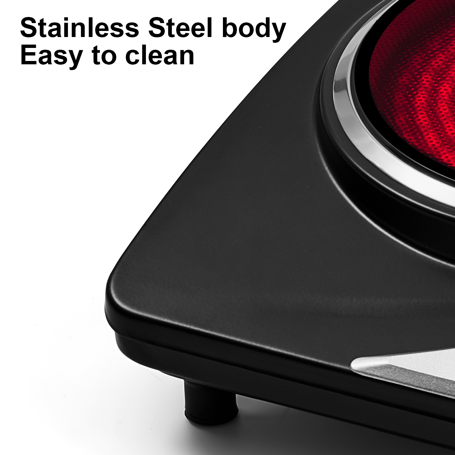 Cusimax Hot Plate, 2100W Double Burners, Infrared Burners Electric Ceramic Hot Plate Cooktop for Cooking, Portable Countertop Cooktop Glass Heating Plate, Heat-Up in Seconds, Compatible for All Cookwares(DE)