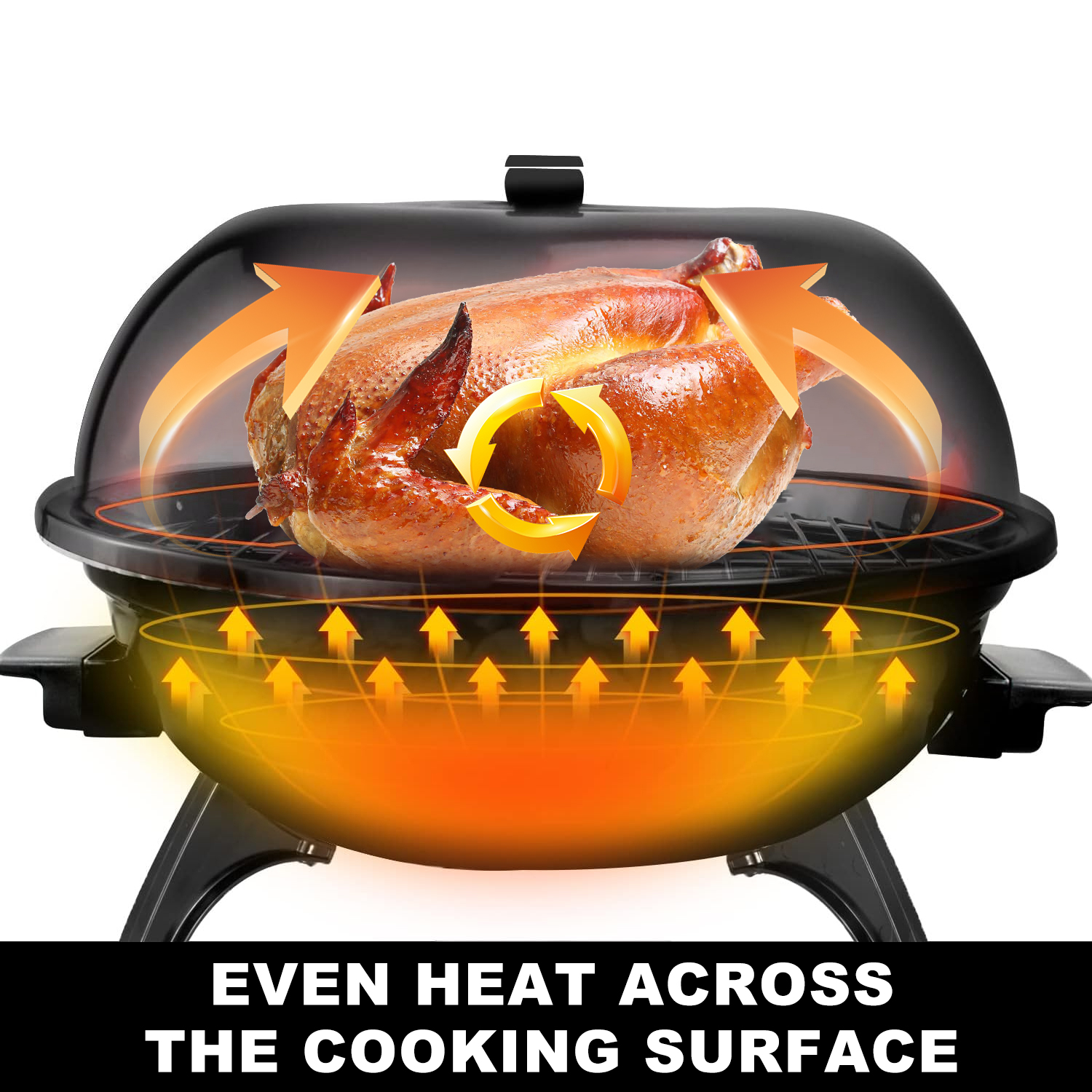 Cusimax 1600W Electric Table Grill with Lid(FR)