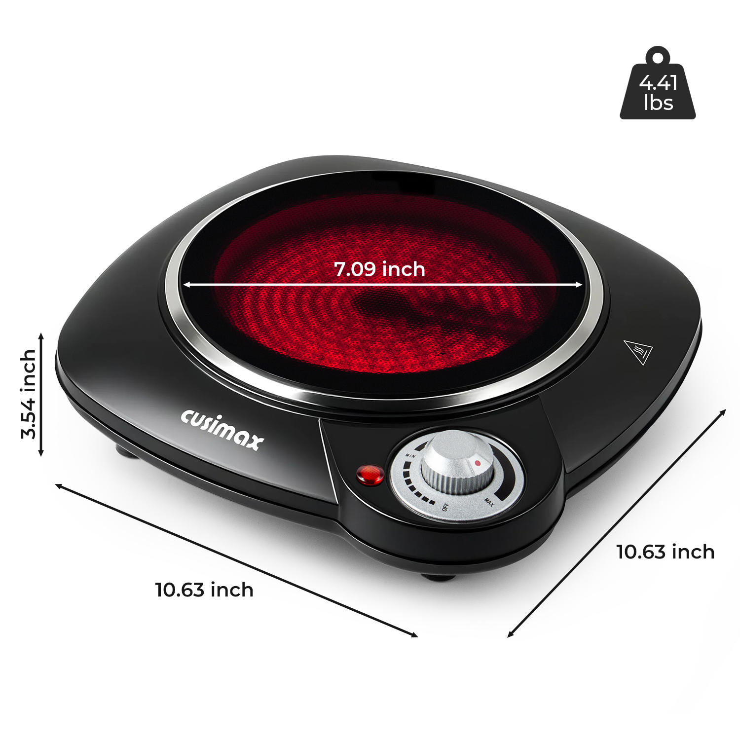 Cusimax 1200W Portable Ceramic Infrared Hot Plate