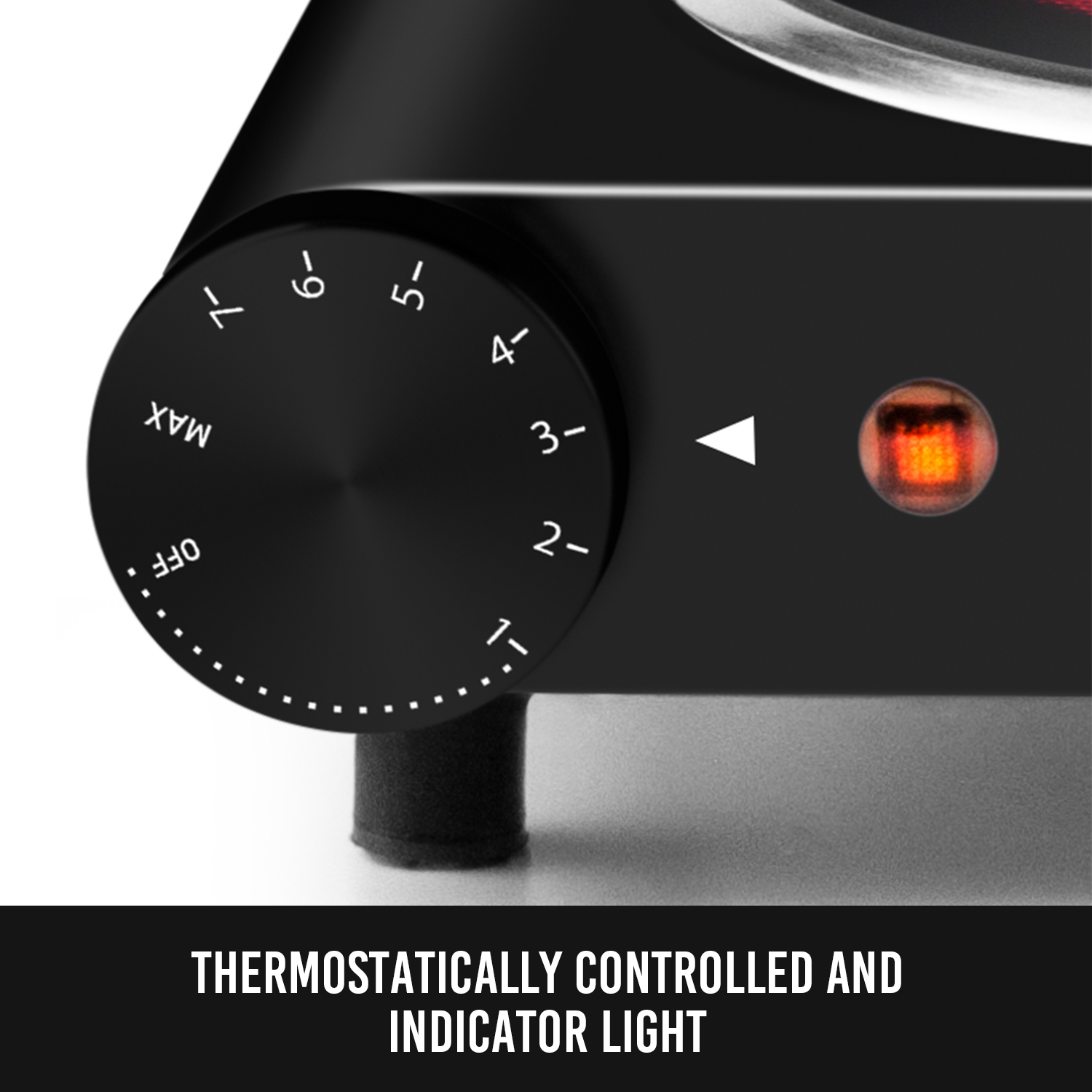 Cusimax Portable 2-Burner 7.1 in. Electric Hot Plate,1800W Glass Dual Countertop Electric Cooktop,Dual Control Stainless Steel Infrared Electric Stove,Compact Stove For Home Dorm Office