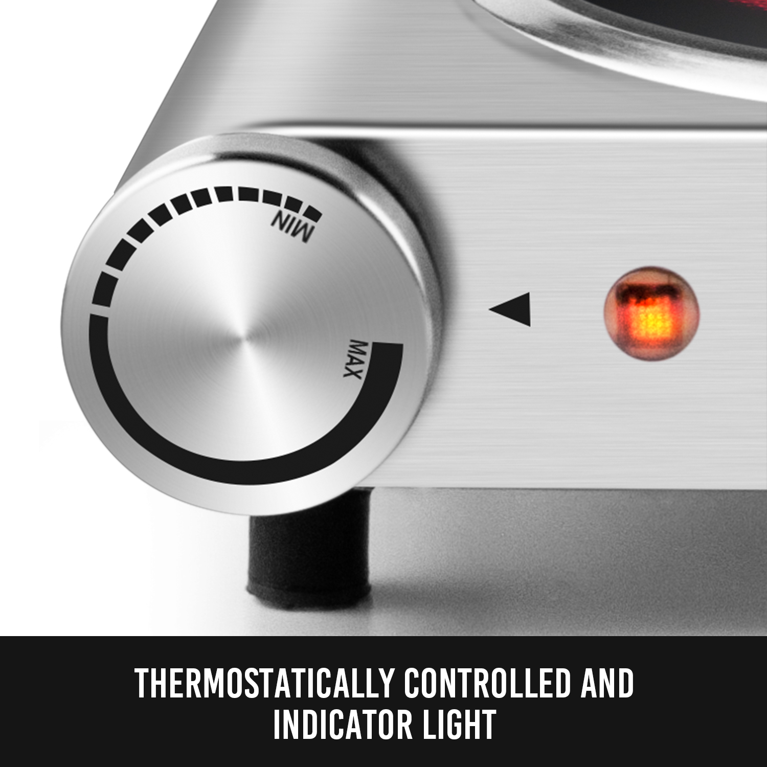 Cusimax Portable 2-Burner 7.1 in. Electric Hot Plate,1800W Glass Dual Countertop Electric Cooktop,Dual Control Stainless Steel Infrared Electric Stove,Compact Stove For Home Dorm Office