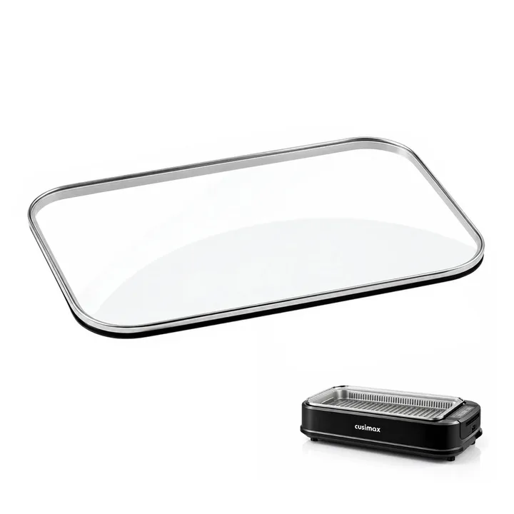 Glass Lid  For Cusimax CMRG-200 Indoor Smokeless Grill（Only the glass lid does not include the iron handle.）