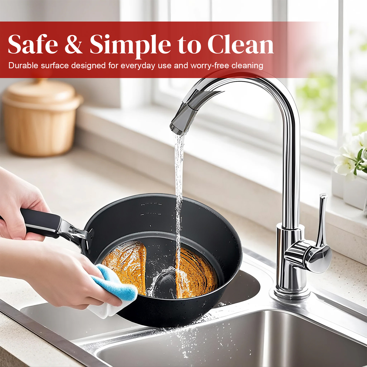 CUSIMAX 1300W Electric Fondue Set – 2L Non-Stick Pot with Temperature Knob, Includes 8 Forks, 6 Cups & Removable Anti-Scald Handle – Perfect for Cheese, Chocolate & Broth（DE）