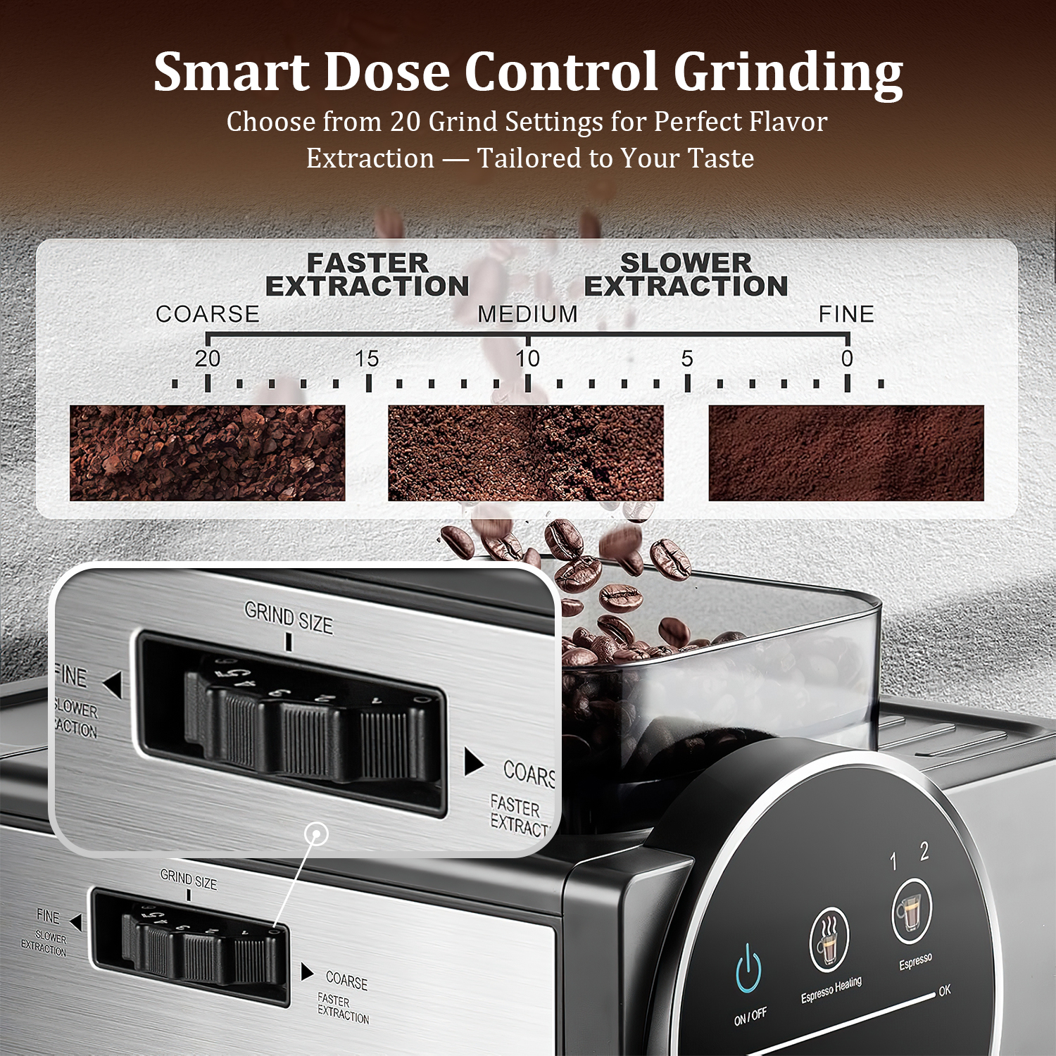 CUSIMAX Professional Espresso Machine for Home Barista – 20 Bar Pressure, Milk Frother, Compact Design – Café Quality Espresso, Latte & Cappuccino Maker (15 Bar US Standard) 