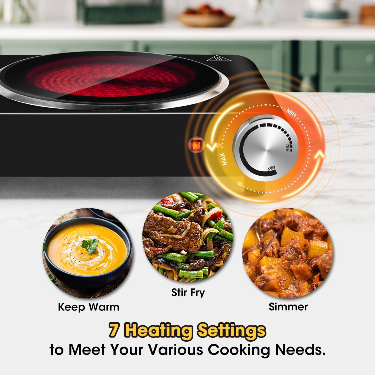 Cusimax 1800W Infrared Double Burner Electric Stove(FR)