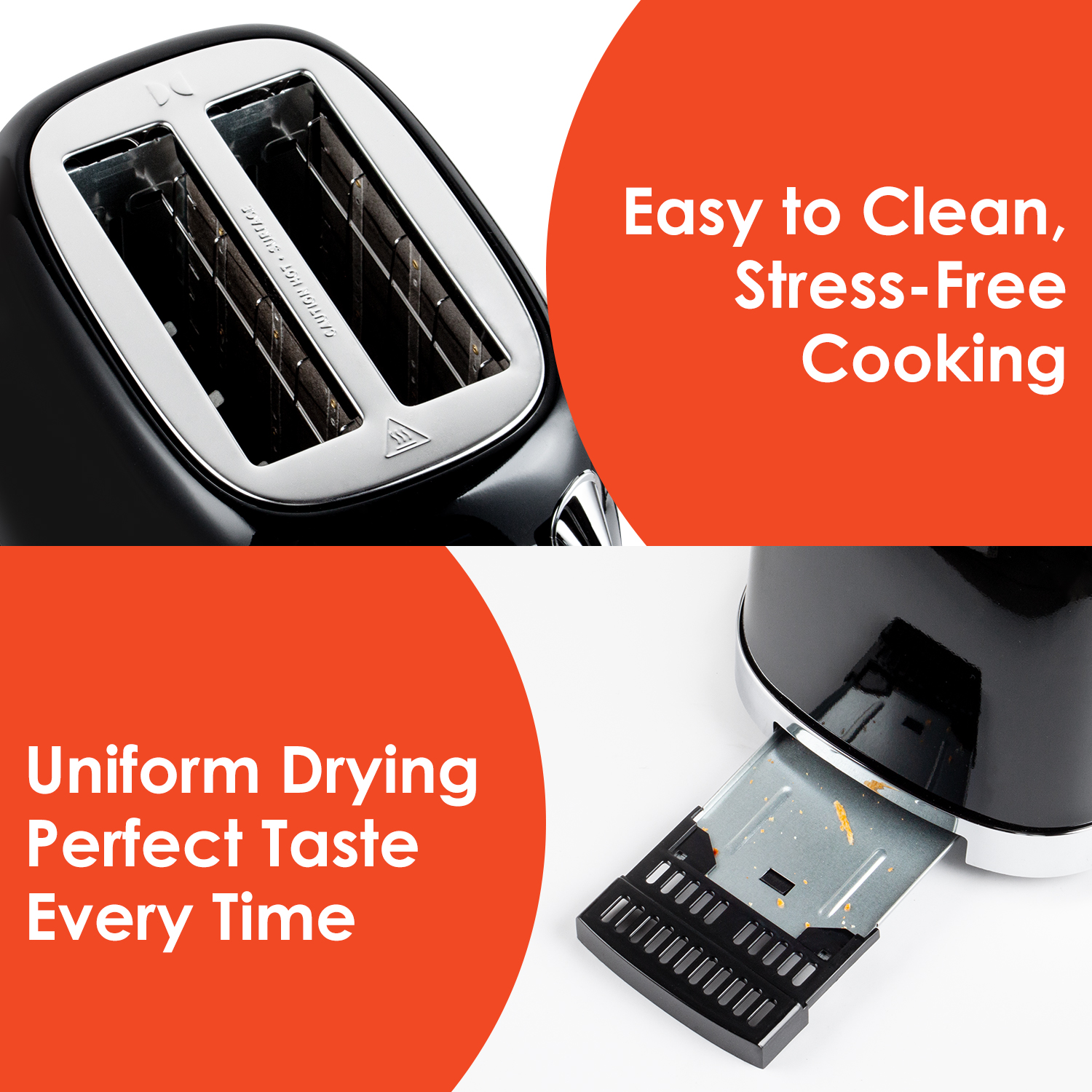 Cusimax Retro Toaster 2 Slice with Extra Wide Slots for Bagels and Waffles, 6 Toast Settings and 4 Functions, Bagel, Cancel, Defrost & Reheat, Removable Crumb Tray