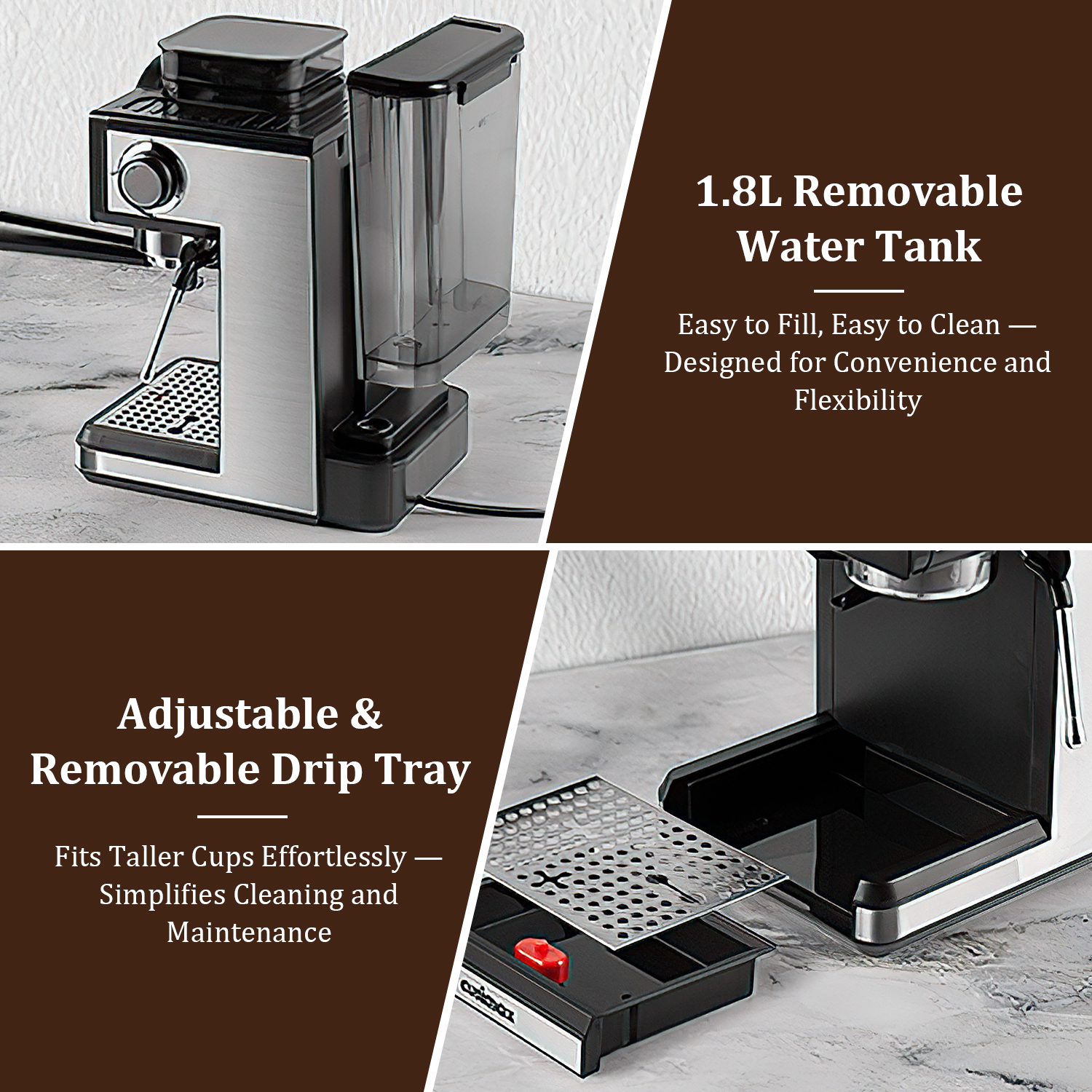 CUSIMAX Professional Espresso Machine for Home Barista – 20 Bar Pressure, Milk Frother, Compact Design – Café Quality Espresso, Latte & Cappuccino Maker (15 Bar US Standard) 