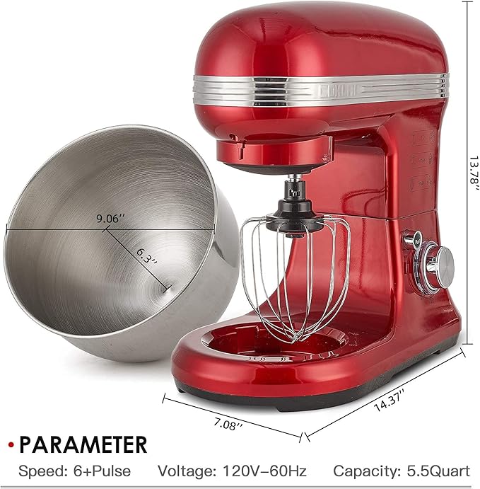 Stand Mixer (5.5-QT, Red)