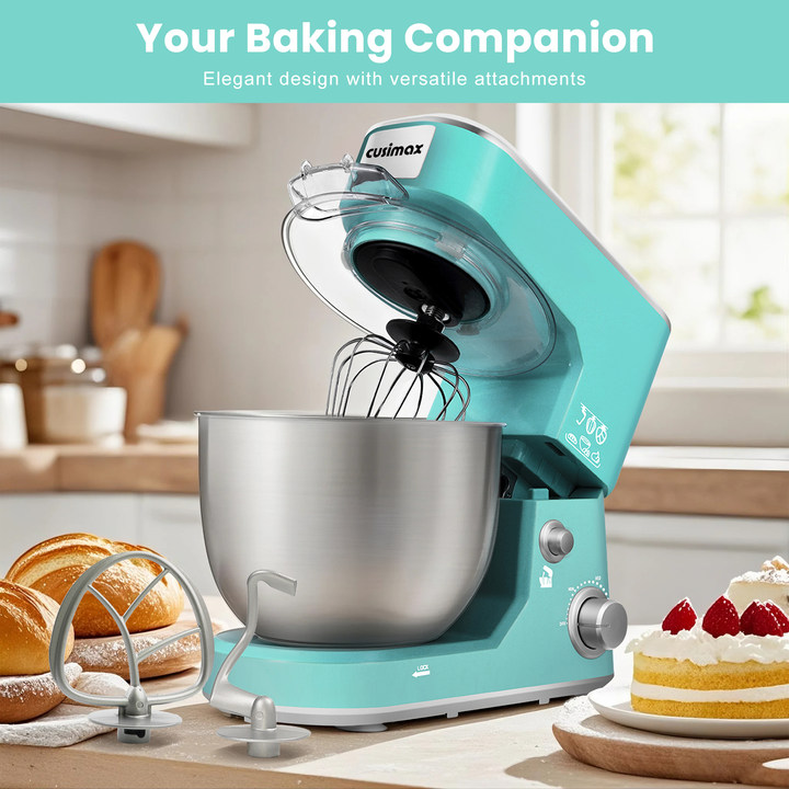Cusimax Black Stand Mixer With 5-Quart Stainless Steel Bowl-Cusimax